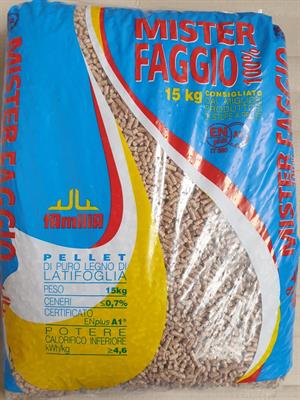 Pellets Mister Faggio 100%  da Kg.15
